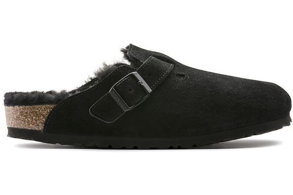 Birkenstock Boston Shearling Suede Black