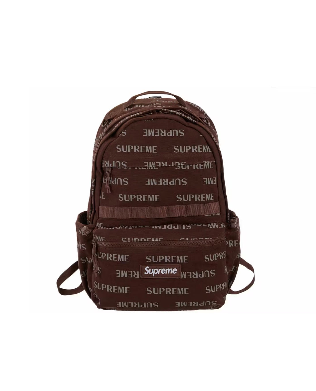 Supreme Logo Backpack Brown