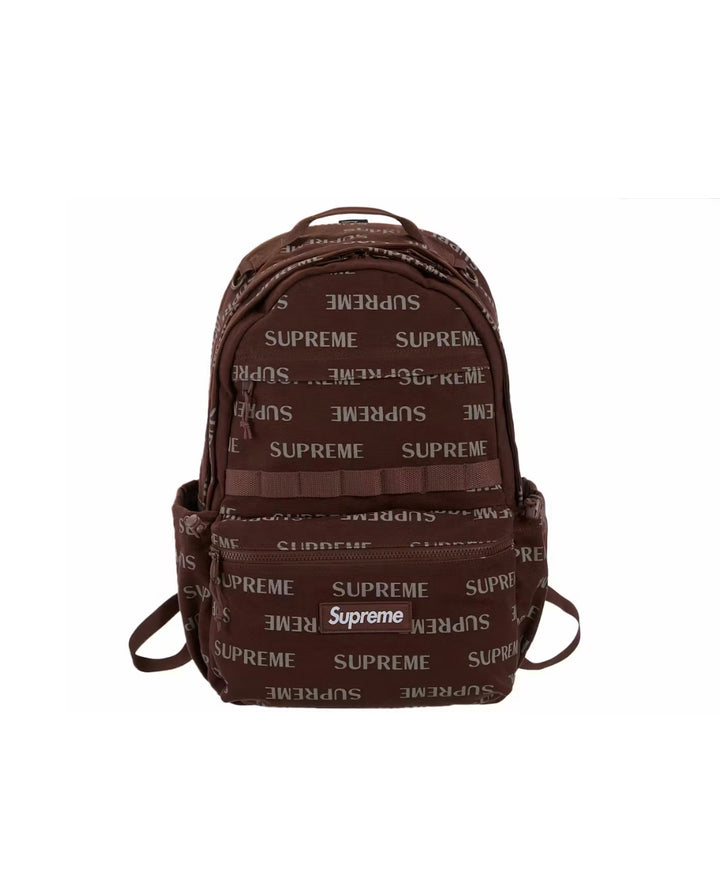 Supreme Logo Backpack Brown