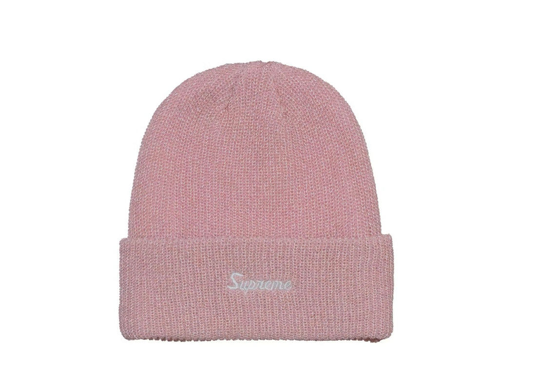 Supreme Loose Gauge Beanie Pink Reflective