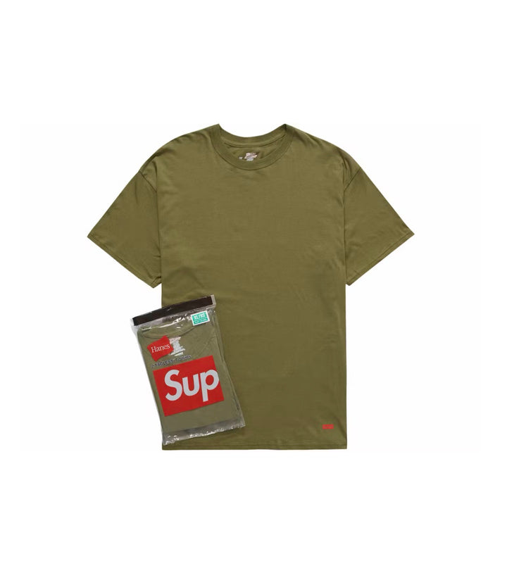 Supreme Hanes Tagless Tees Olive