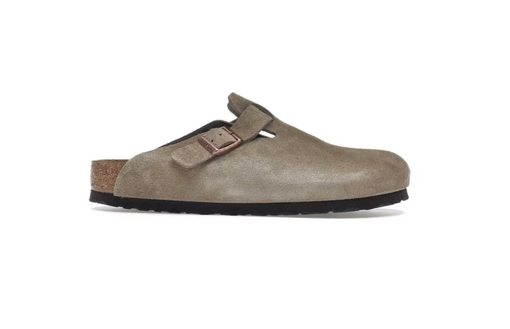 Birkenstock Boston Soft Footbed Suede Taupe