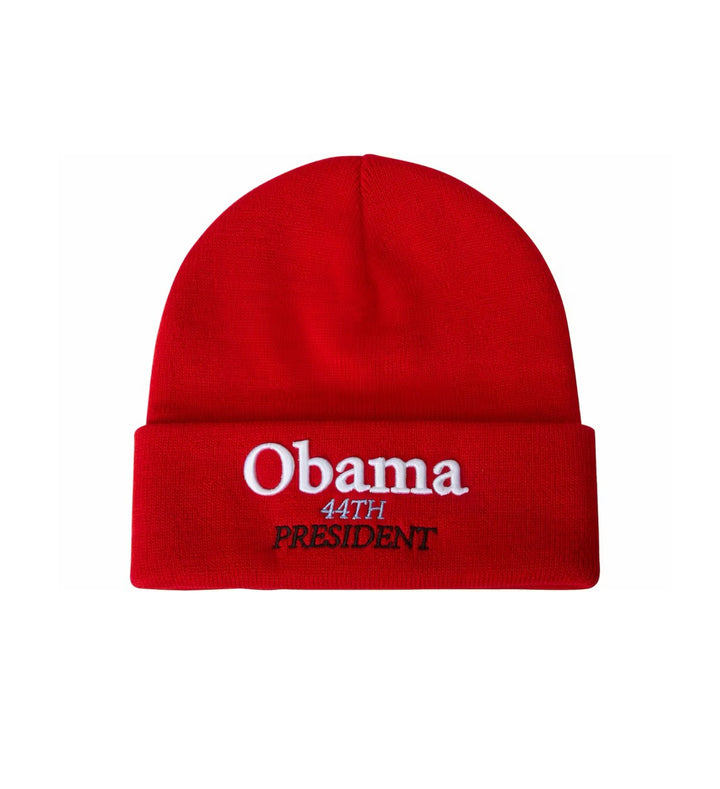 Supreme Obama Beanie Red