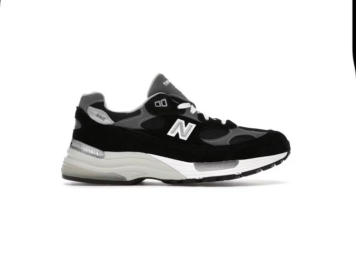 New Balance 992 Black Grey Suede