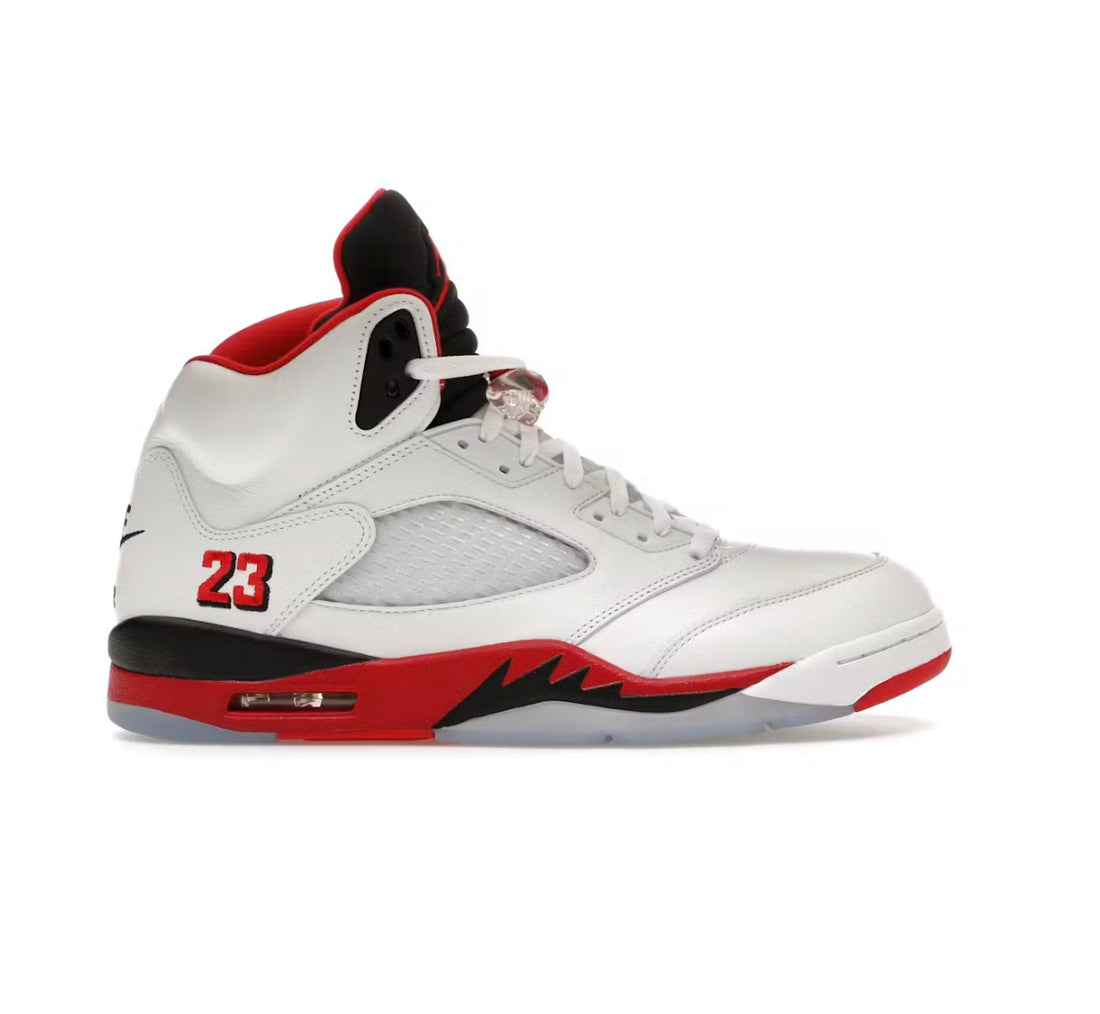Jordan 5 Fire Red Black Tongue