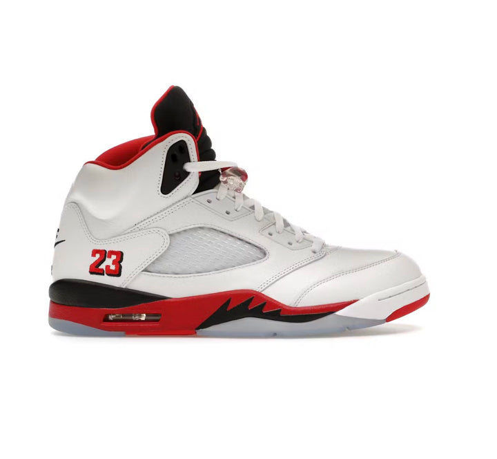 Jordan 5 Fire Red Black Tongue
