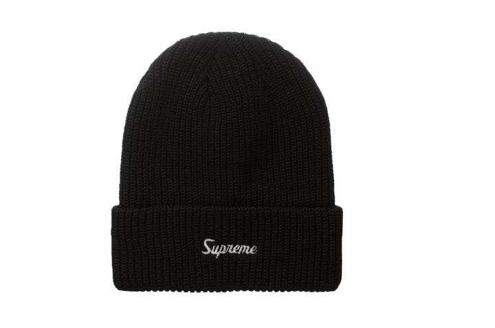 Supreme Loose Gauge Beanie Black Reflective
