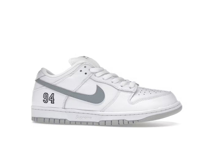 Nike Dunk Low Supreme 94 White Metallic Silver