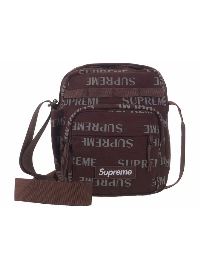 Supreme Logo Shoulder Bag Brown