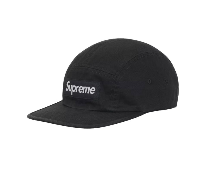 Supreme Washed Chino Twill Camp Cap Black (SS26)