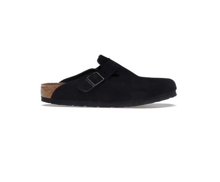 Birkenstock Boston Soft Footbed Suede Black