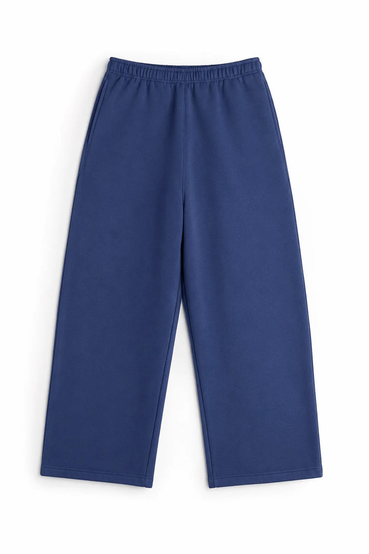 Blank Sweatpants Open Bottom Blue Indigo