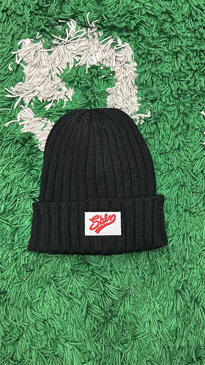 SBLV Script Beanie (BLACK/RED)