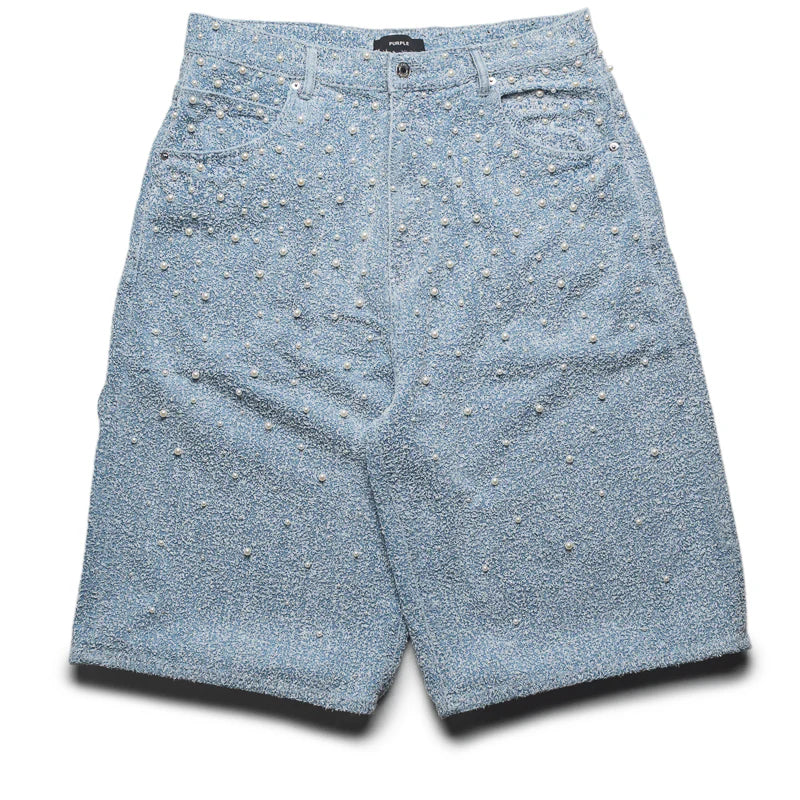 Purple Jean Shorts Pearl Light Indigo