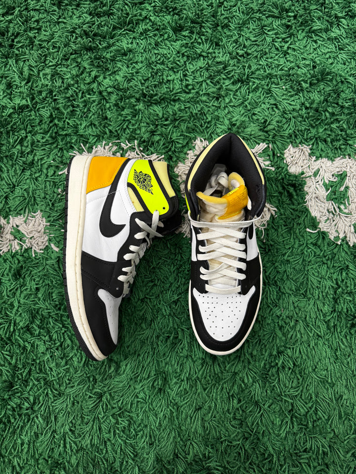 Jordan 1 High White Black Volt University Gold (NDS)