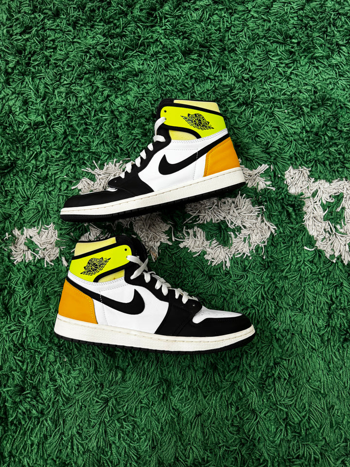 Jordan 1 High White Black Volt University Gold (NDS)